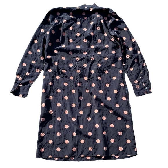 Tory Burch Ruffle Trimmed Polka Dot Silk Crepe De Chine Dress size 4 - Picture 3 of 12